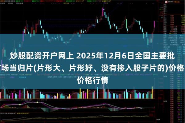 炒股配资开户网上 2025年12月6日全国主要批发市场当归片(片形大、片形好、没有掺入股子片的)价格行情